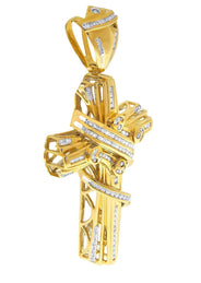 Diamond Cross Pendant| 1.62 Carats| 29.77 Grams