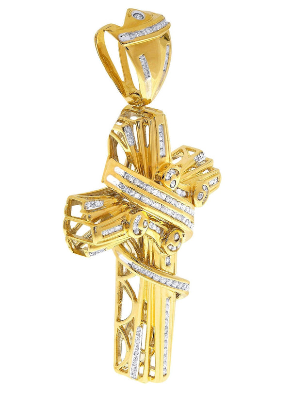 Diamond Cross Pendant| 1.62 Carats| 29.77 Grams