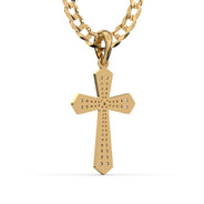 Men's VVS Lab Diamond Customizable Yellow Gold Cross Necklace Pendant