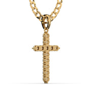 Men's VVS Lab Diamond Customizable Yellow Gold Cross Necklace Pendant