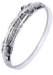 Mens Diamond Bangle White Gold| 2.97 Carats| 33.4 Grams