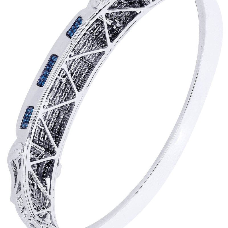 Mens Diamond Bangle White Gold| 6.96 Carats| 36.14 Grams