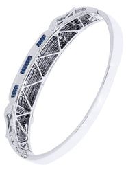 Mens Diamond Bangle White Gold| 6.96 Carats| 36.14 Grams