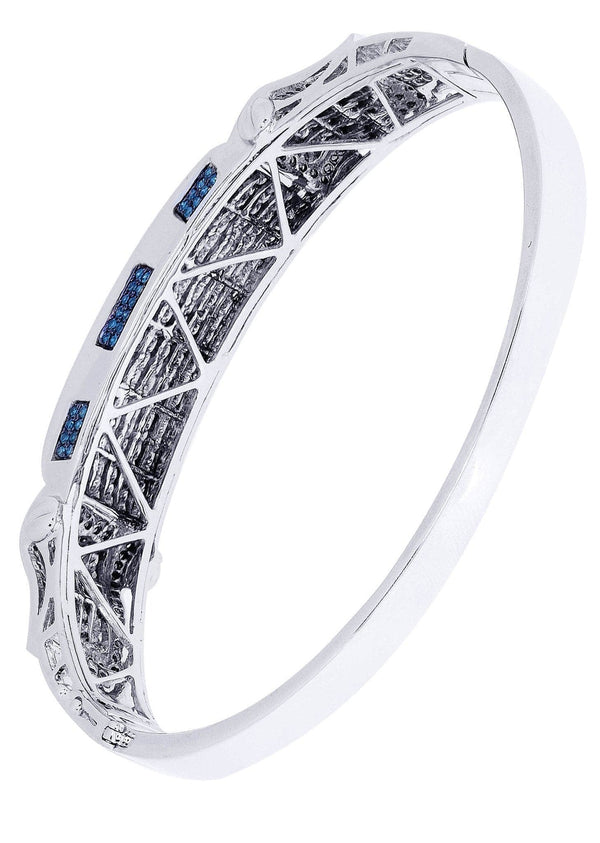 Mens Diamond Bangle White Gold| 6.96 Carats| 36.14 Grams