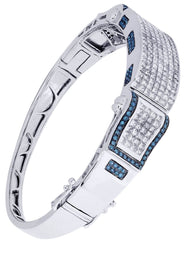 Mens Diamond Bangle White Gold| 6.96 Carats| 36.14 Grams