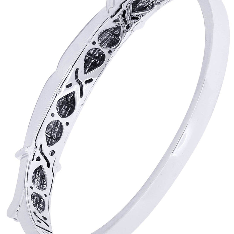 Mens Diamond Bangle White Gold| 3.47 Carats| 40.28 Grams