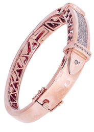 Mens Diamond Bangle Rose Gold| 1.95 Carats| 47.2 Grams