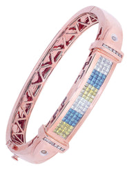 Mens Diamond Bangle Rose Gold| 1.46 Carats| 44.97 Grams