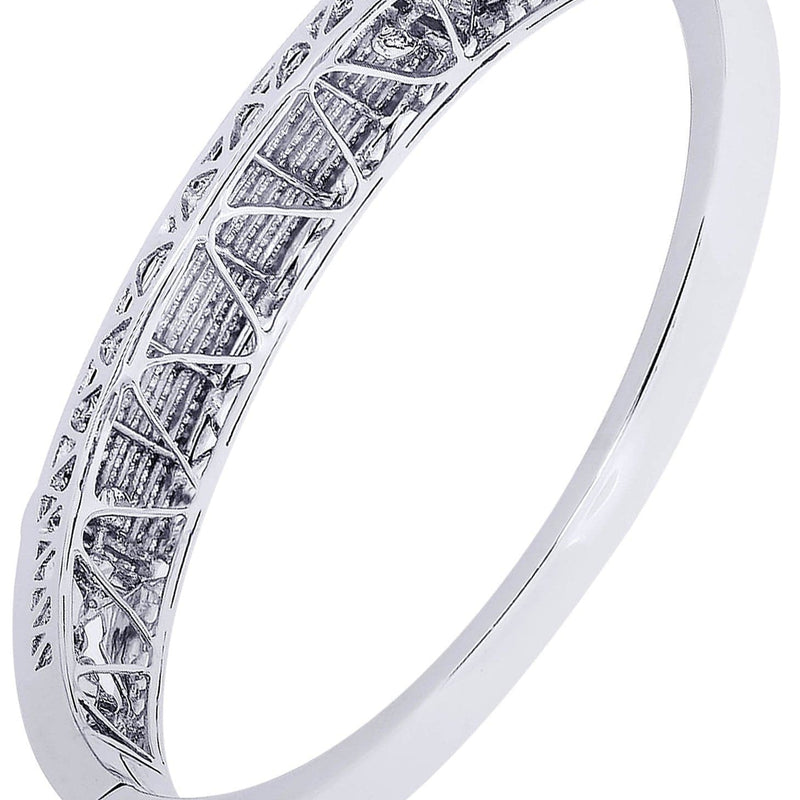 Mens Diamond Bangle White Gold| 2.78 Carats| 33.64 Grams