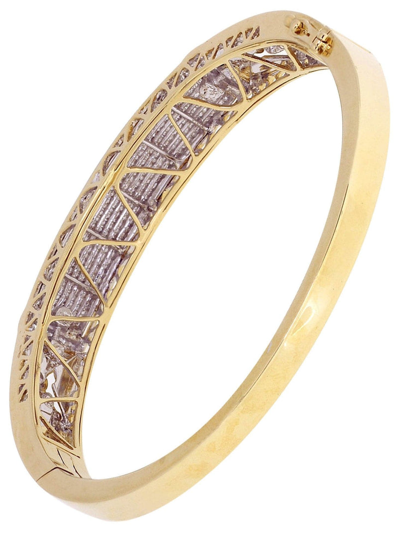 Mens Diamond Bangle Yellow Gold| 2.68 Carats| 34.31 Grams