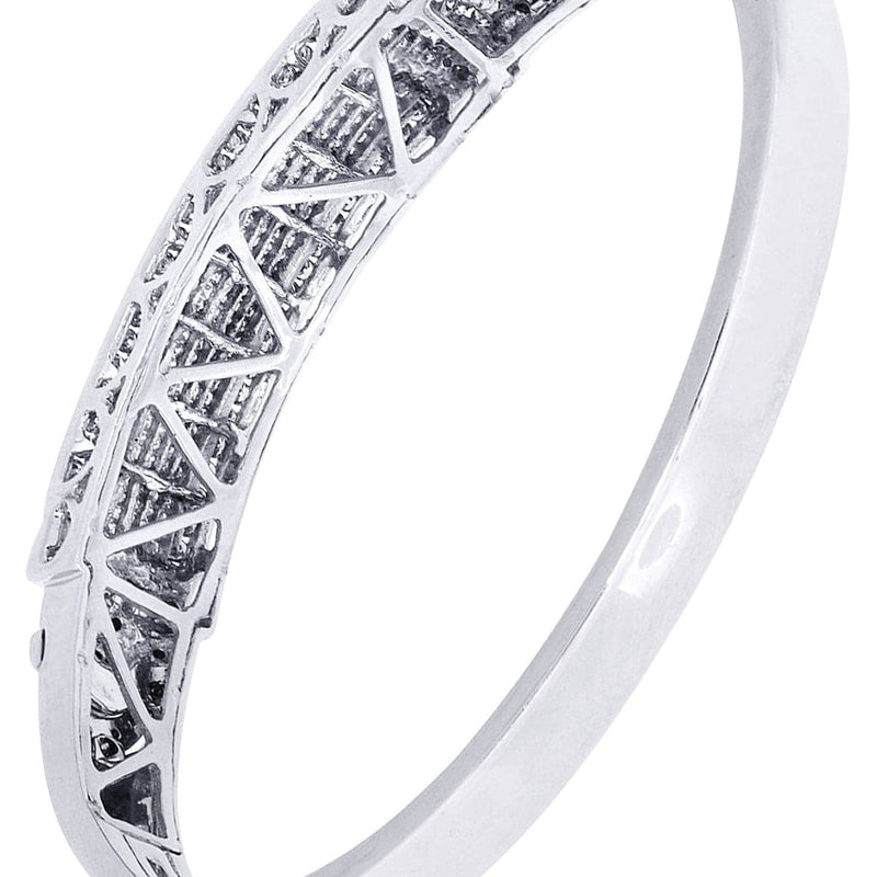 Mens Diamond Bangle White Gold| 3.3 Carats| 34.27 Grams