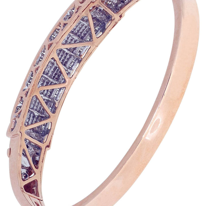 Mens Diamond Bangle Rose Gold| 1.18 Carats| 33.62 Grams
