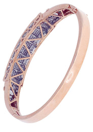 Mens Diamond Bangle Rose Gold| 1.18 Carats| 33.62 Grams