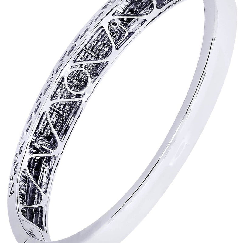 Mens Diamond Bangle White Gold| 1.33 Carats| 37.35 Grams
