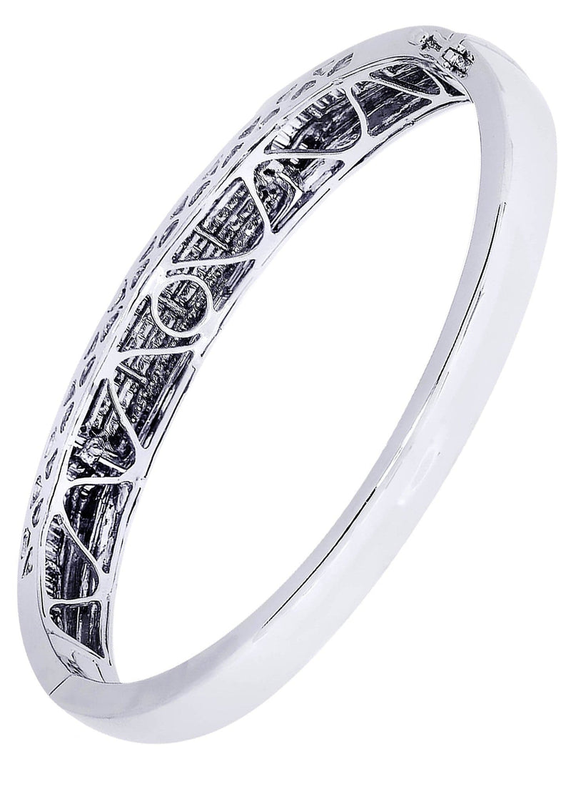 Mens Diamond Bangle White Gold| 1.33 Carats| 37.35 Grams