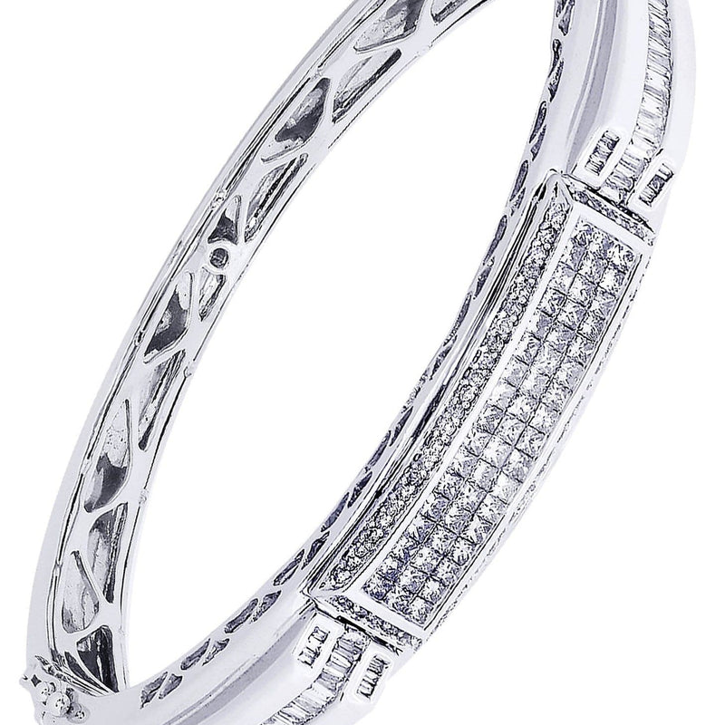 Mens Diamond Bangle White Gold| 1.33 Carats| 37.35 Grams