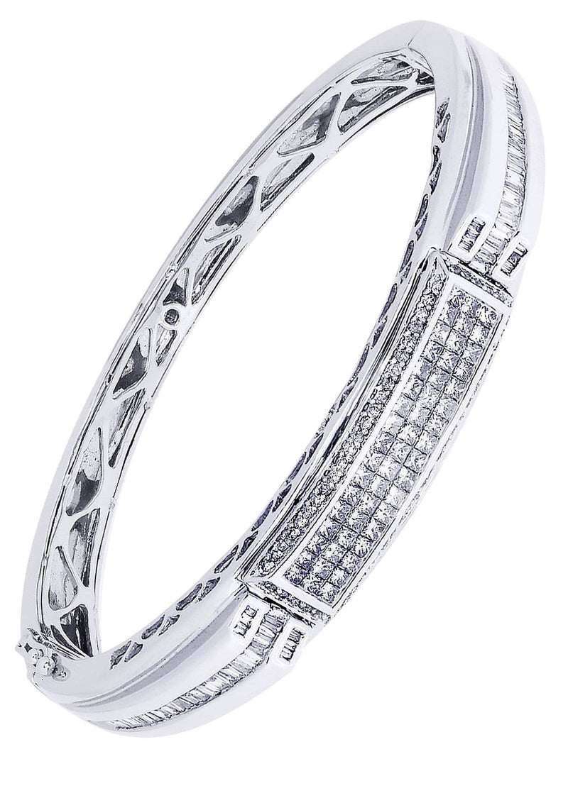 Mens Diamond Bangle White Gold| 1.33 Carats| 37.35 Grams