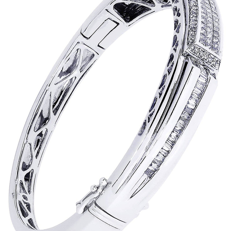 Mens Diamond Bangle White Gold| 1.33 Carats| 37.35 Grams