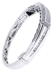 Mens Diamond Bangle White Gold| 1.33 Carats| 37.35 Grams