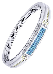 Mens Diamond Bangle White Gold| 2.65 Carats| 41.65 Grams