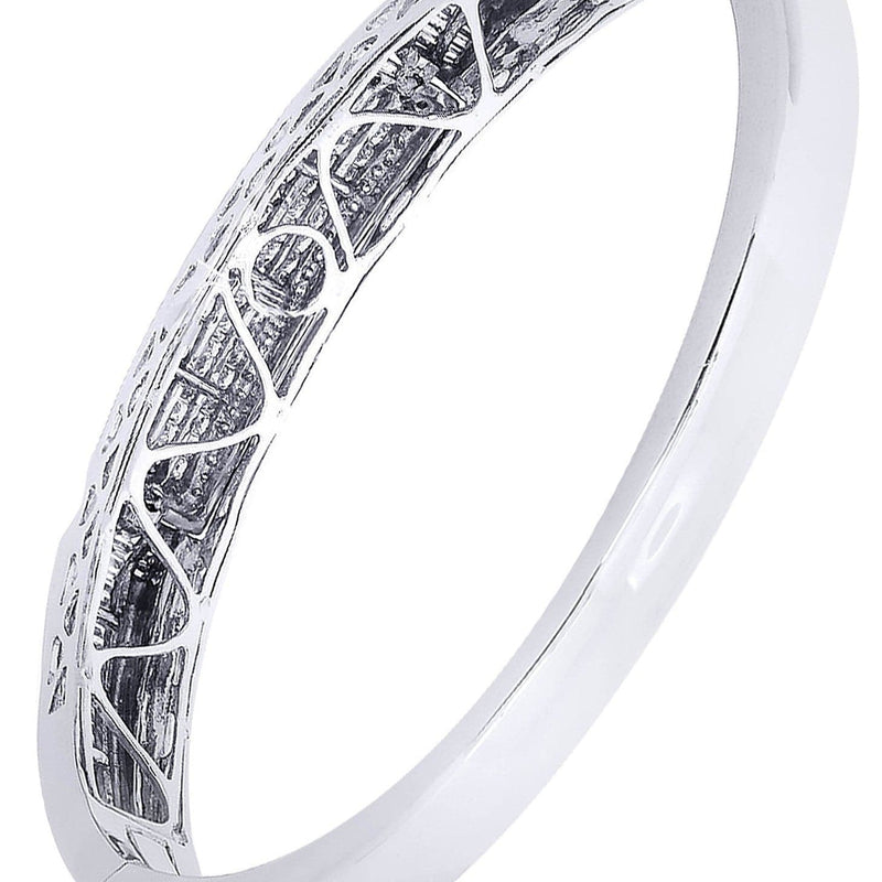 Mens Diamond Bangle White Gold| 2.65 Carats| 40.06 Grams