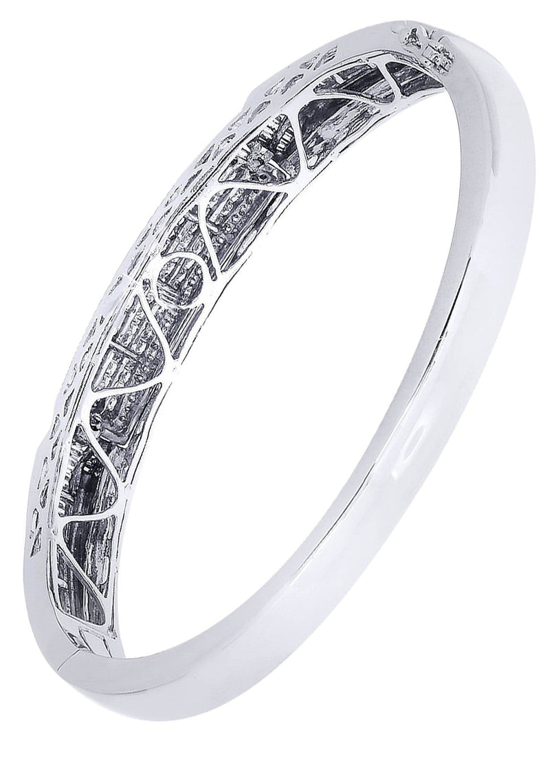 Mens Diamond Bangle White Gold| 2.65 Carats| 40.06 Grams