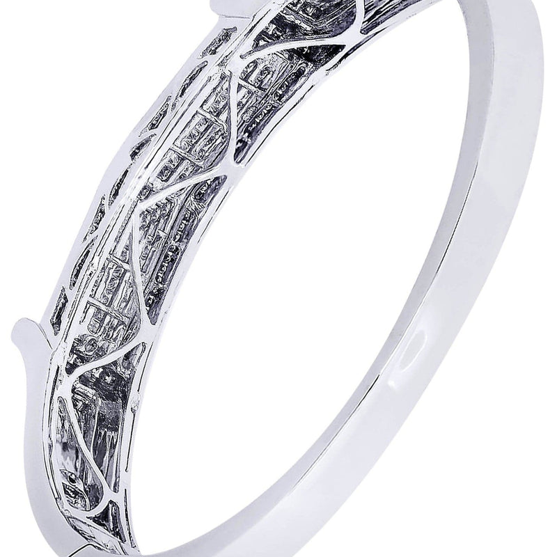 Mens Diamond Bangle White Gold| 2.47 Carats| 41.8 Grams
