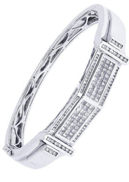 Mens Diamond Bangle White Gold| 2.47 Carats| 41.8 Grams