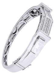 Mens Diamond Bangle White Gold| 2.47 Carats| 41.8 Grams