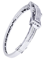 Mens Diamond Bangle White Gold| 3.29 Carats| 30.93 Grams