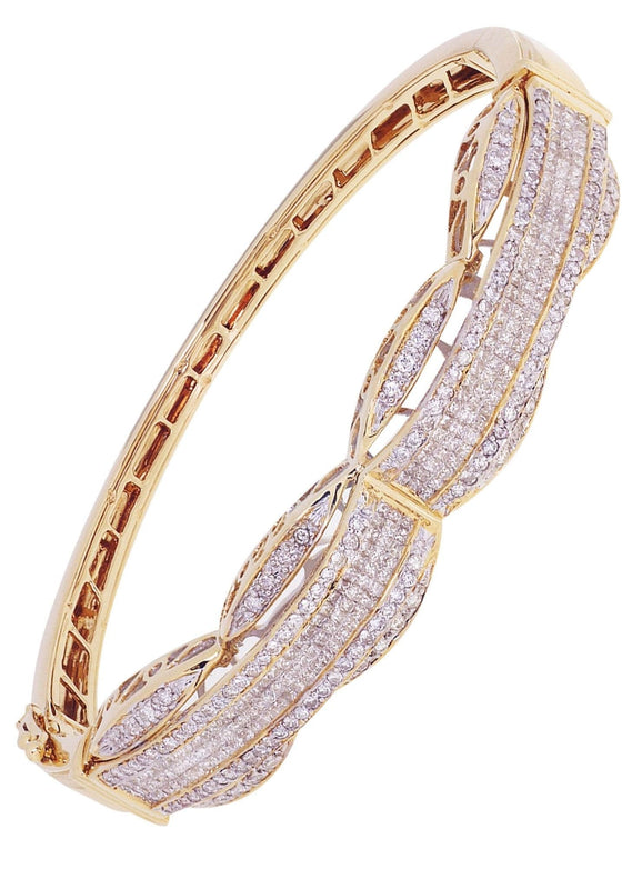 Mens Diamond Bracelet Yellow Gold| 3.47 Carats| 31.07 Grams