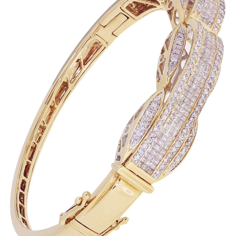 Mens Diamond Bracelet Yellow Gold| 3.47 Carats| 31.07 Grams