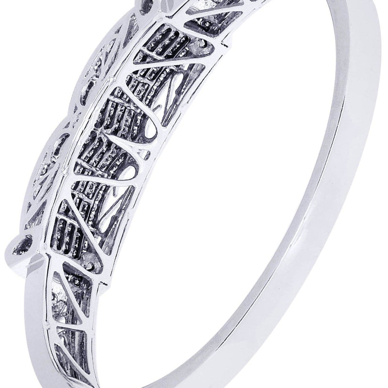 Mens Diamond Bangle White Gold| 3.41 Carats| 42.94 Grams