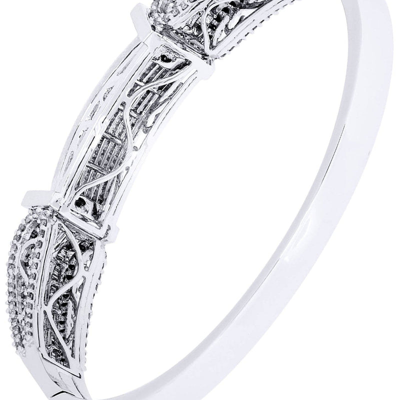 Mens Diamond Bangle White Gold| 2.16 Carats| 34.79 Grams