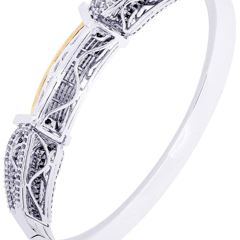 Mens Diamond Bangle White Gold| 2.24 Carats| 34.94 Grams