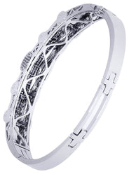 Mens Diamond Bangle White Gold| 2.25 Carats| 38.43 Grams
