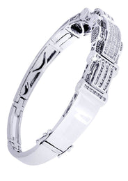 Mens Diamond Bangle White Gold| 2.25 Carats| 38.43 Grams
