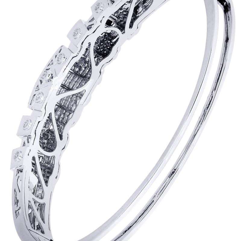 Mens Diamond Bangle White Gold| 1 Carats| 31.91 Grams