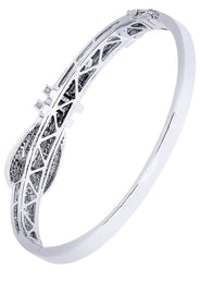 Mens Diamond Bangle White Gold| 1.68 Carats| 26.23 Grams