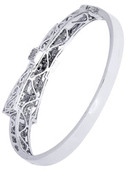 Mens Diamond Bangle White Gold| 2.46 Carats| 33.19 Grams