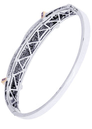Mens Diamond Bangle White Gold| 3.45 Carats| 30.81 Grams
