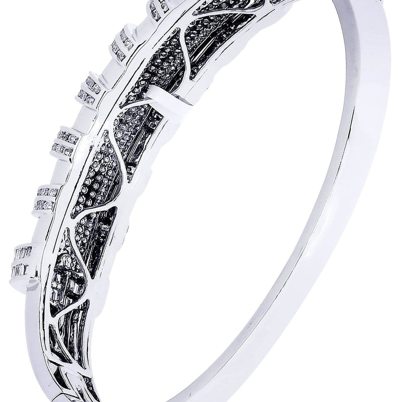 Mens Diamond Bangle White Gold| 4.48 Carats| 35.3 Grams