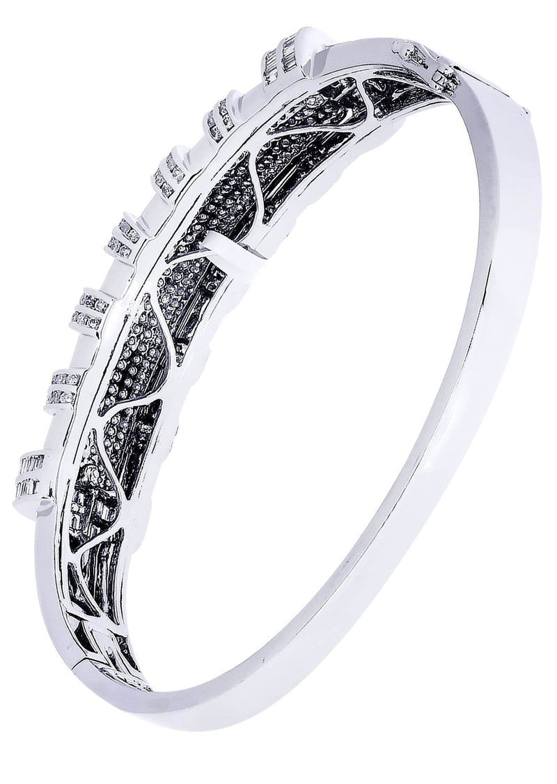 Mens Diamond Bangle White Gold| 4.48 Carats| 35.3 Grams