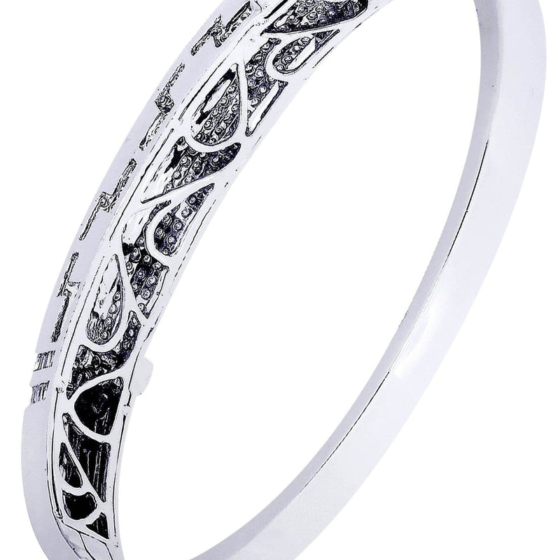 Mens Diamond Bangle White Gold| 2.35 Carats| 33.93 Grams