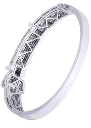 Mens Diamond Bangle White Gold| 2.51 Carats| 40.03 Grams
