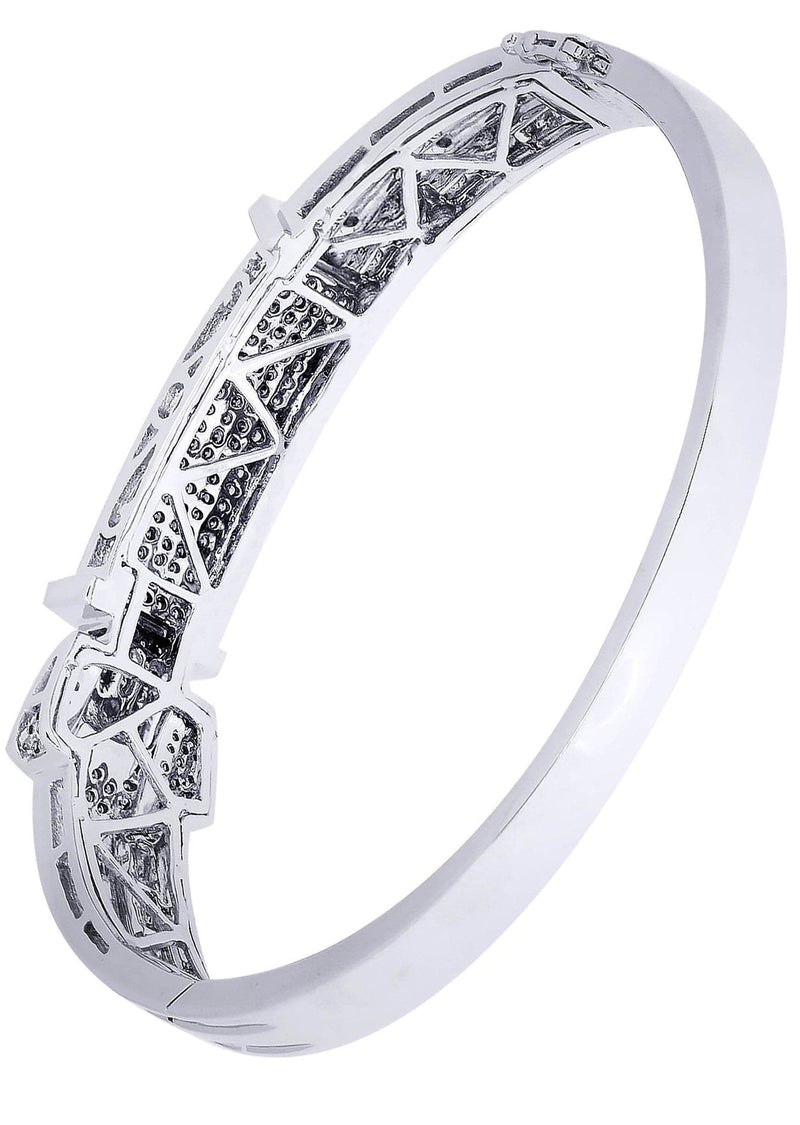 Mens Diamond Bangle White Gold| 2.51 Carats| 40.03 Grams