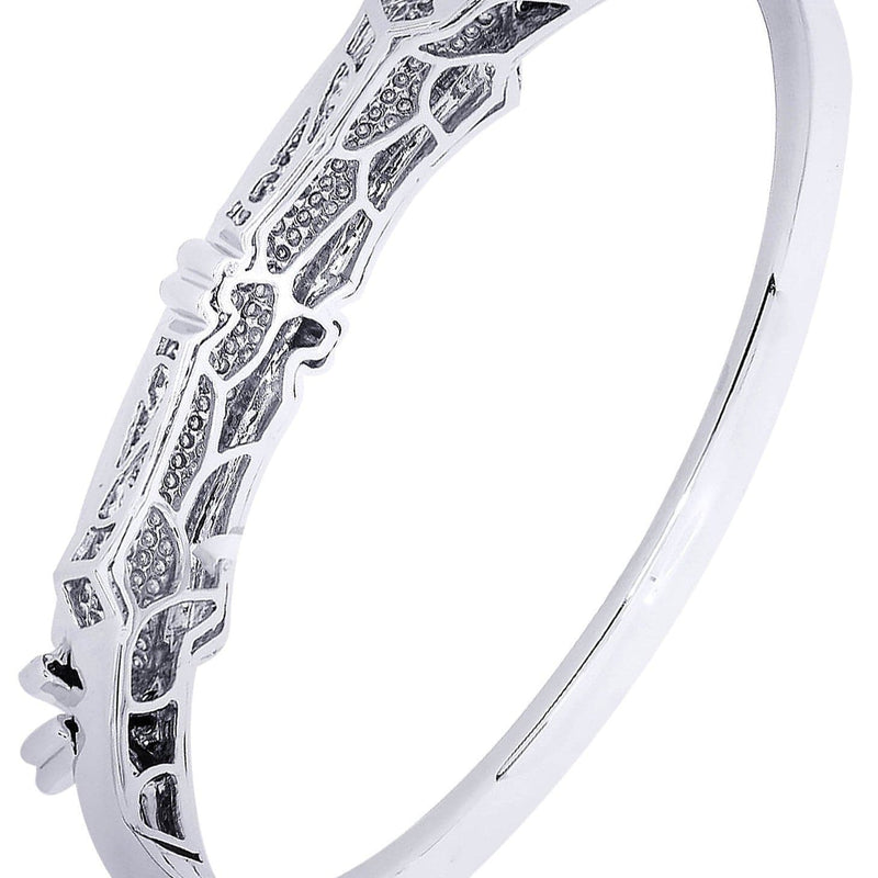Mens Diamond Bangle White Gold| 1.54 Carats| 33.25 Grams