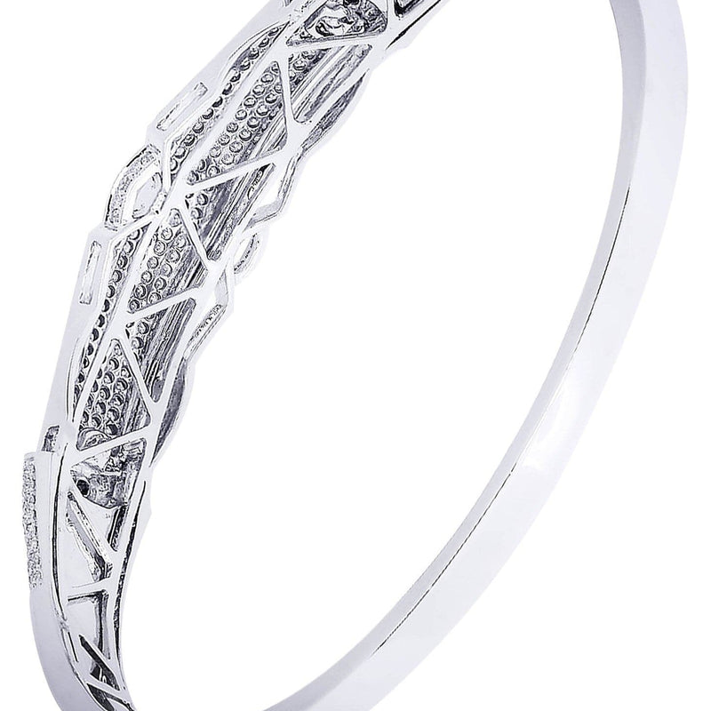 Mens Diamond Bangle White Gold| 1.76 Carats| 26.69 Grams
