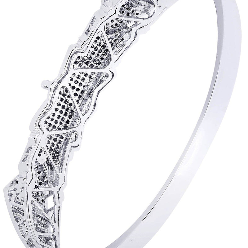 Mens Diamond Bangle White Gold| 1.51 Carats| 32.39 Grams