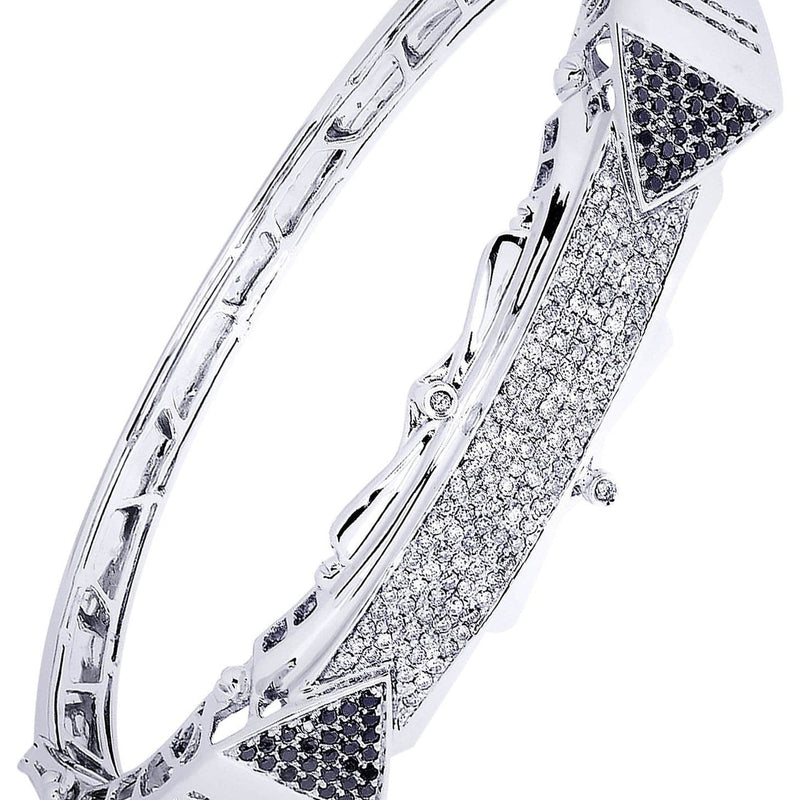Mens Diamond Bangle White Gold| 1.51 Carats| 32.39 Grams